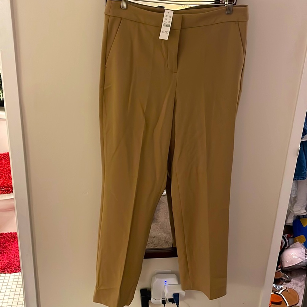 BNWT J Crew Tall Kate straight-leg pant four-season stretch SZ 14 Heather